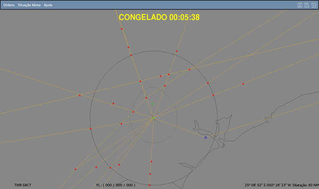 Imagem complementar do Sistema de Apoio aos Serviços de Tráfego Aéreo (SASTA)